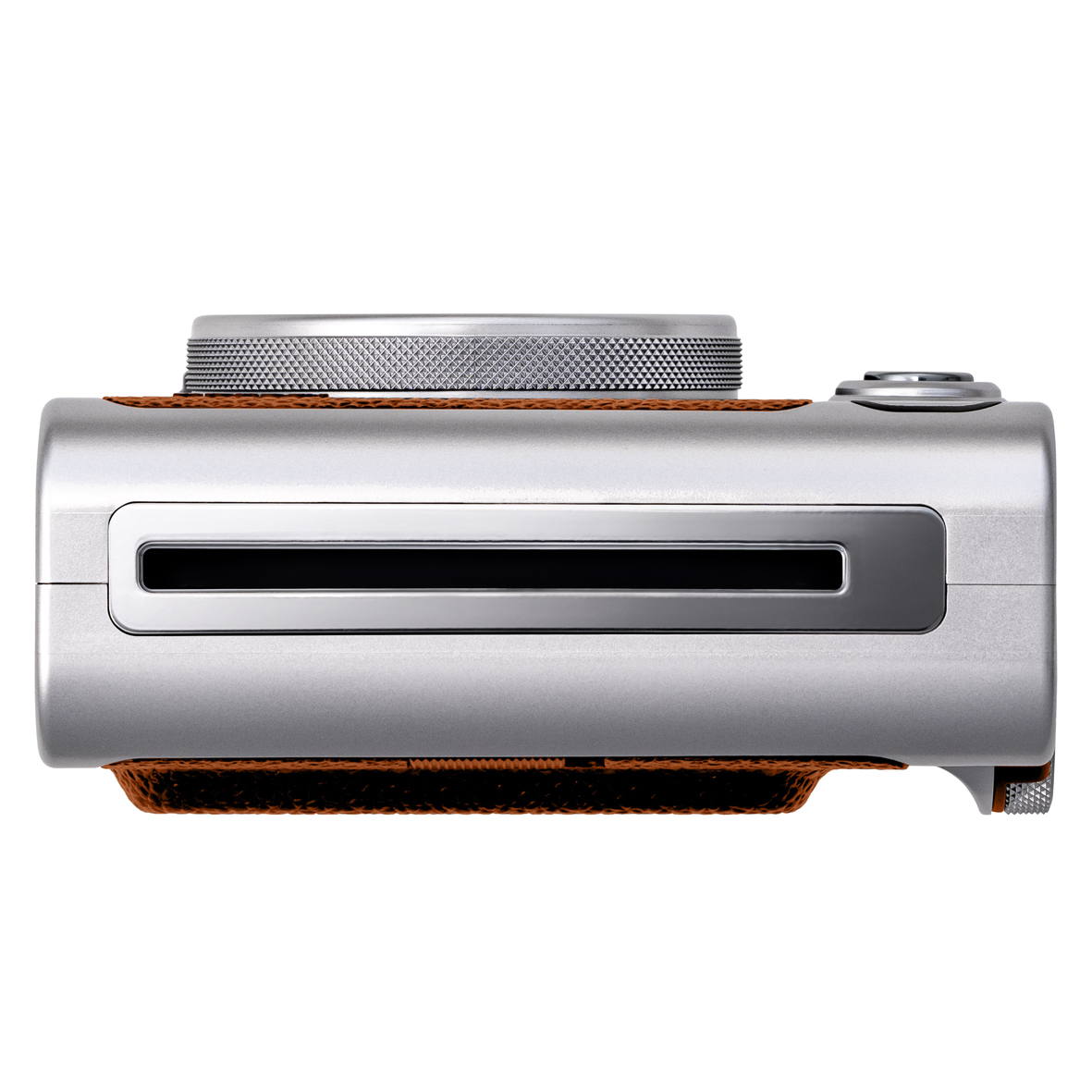 Fujifilm Instax mini EVO Hybridkamera in Braun, Fotoschlitz
