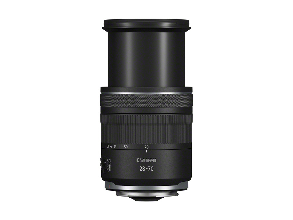 Canon RF 28-70mm F2.8 IS STM , Frontalansicht voll ausgefahren