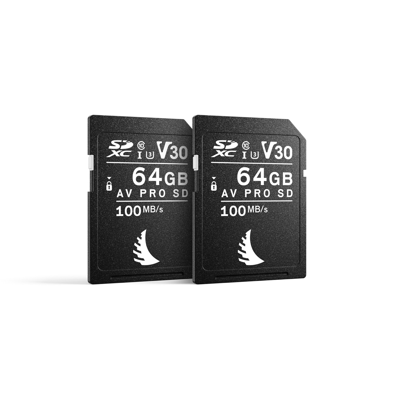 Angelbird Match Pack V30 64GB AV PRO SD Speicherkarten, 2 Karten schräg