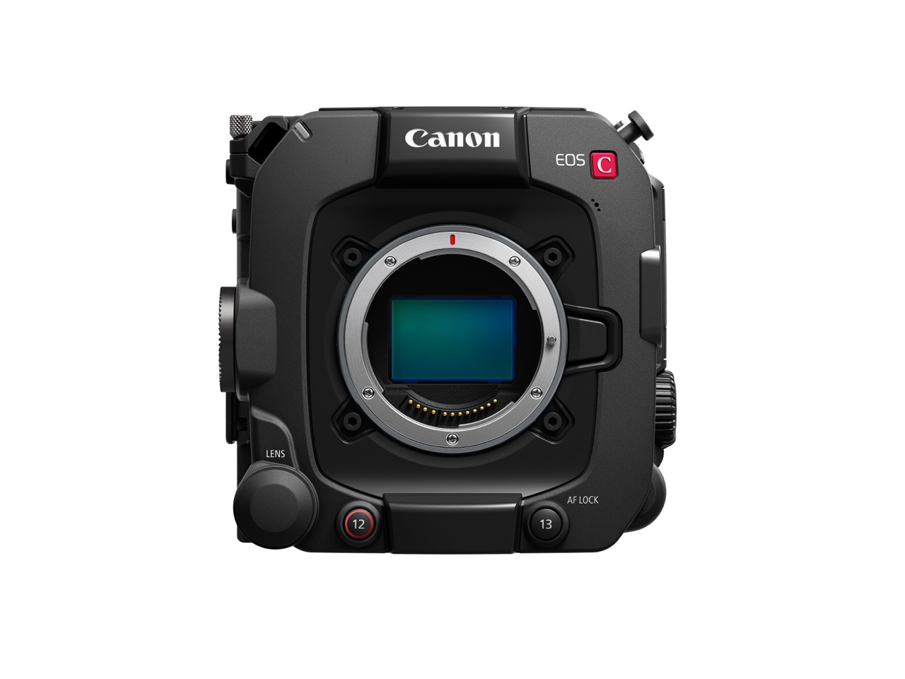 Canon Cinema EOS C400 Videokamera von vorne ohne Gehäusedeckel