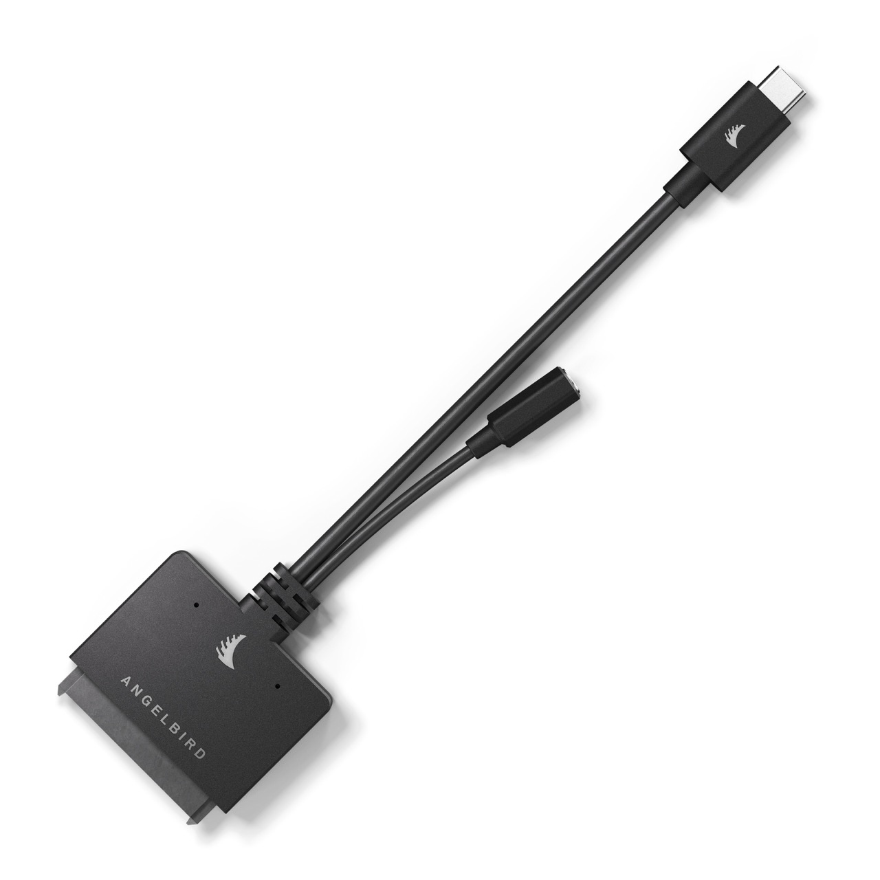 Angelbird USB-C to SATA Adapter, von oben und ausgestreckt
