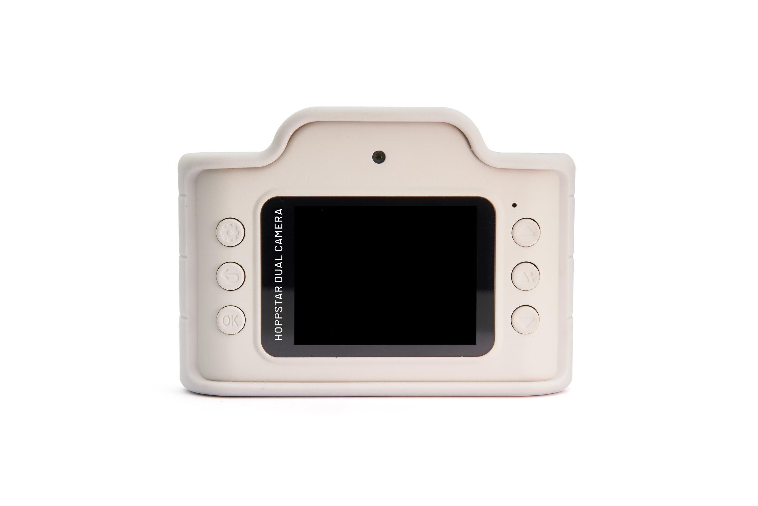 Hoppstar Expert Kamera mit Siena (braun/weiß) Silikonhülle, Rückseite