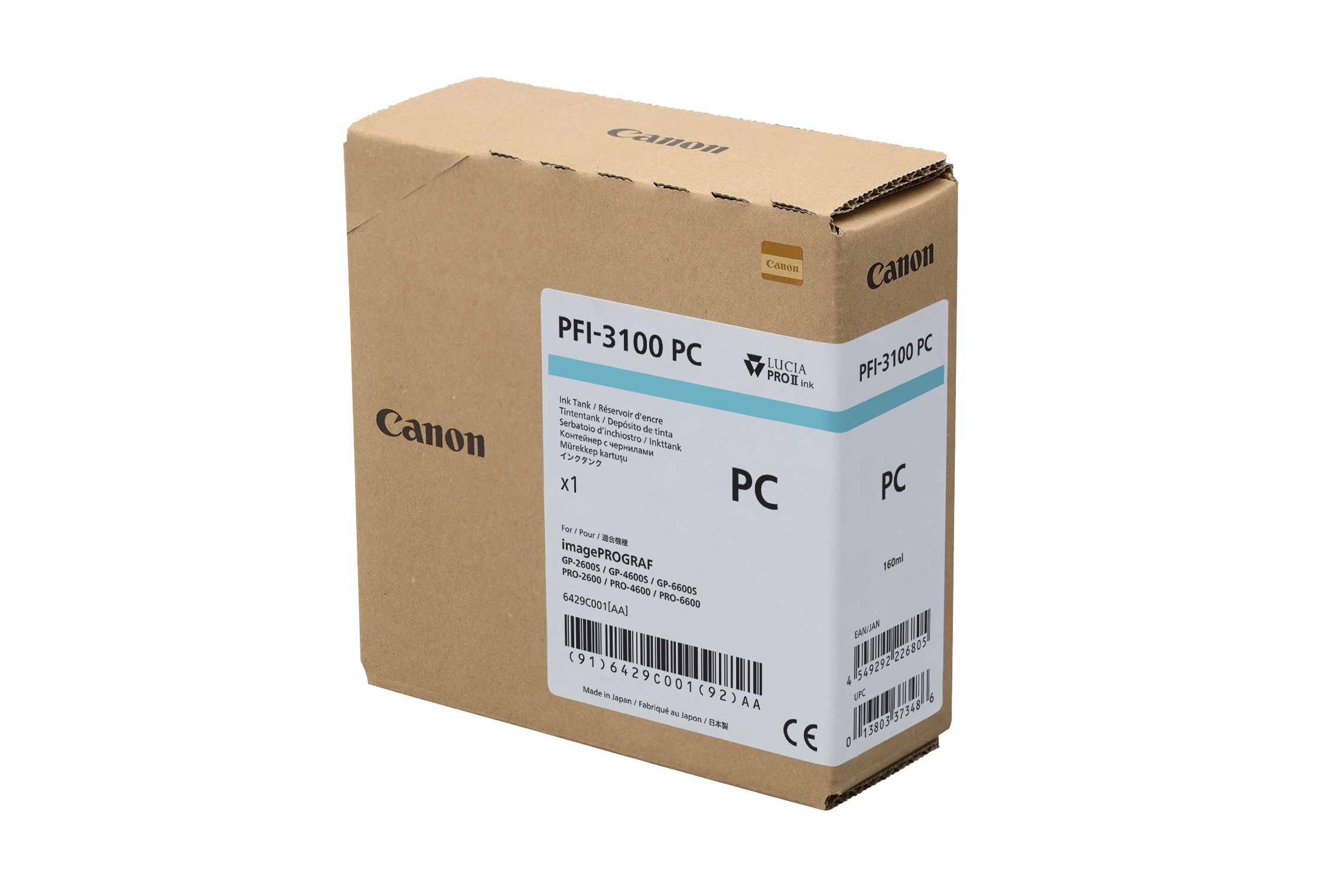Canon PFI-3100 Tinenbehälter (160ml) Fotocyan