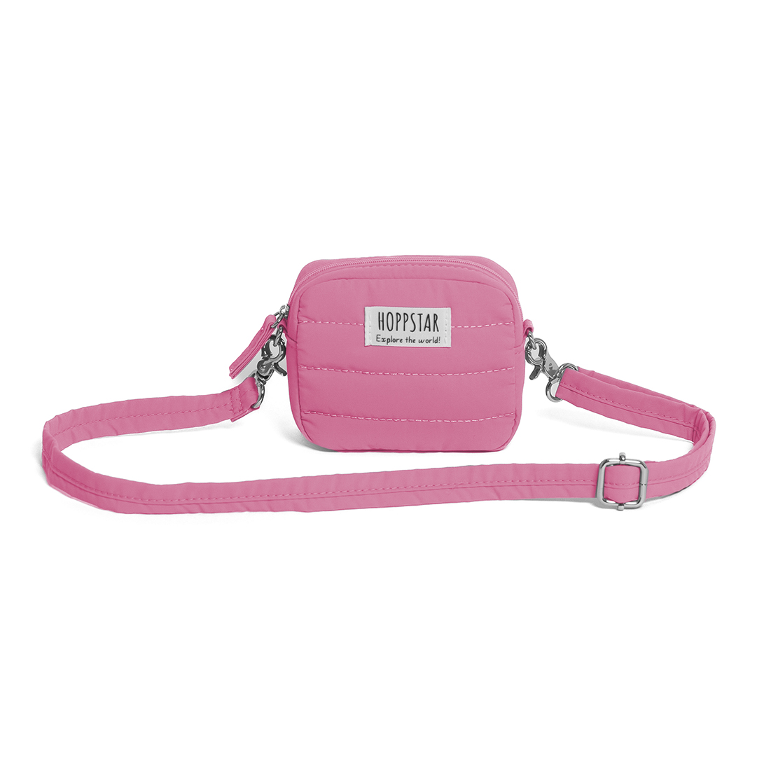 Hoppstar Bag mini Bubblegum (rosa), Frontalansicht mit Tragegurt