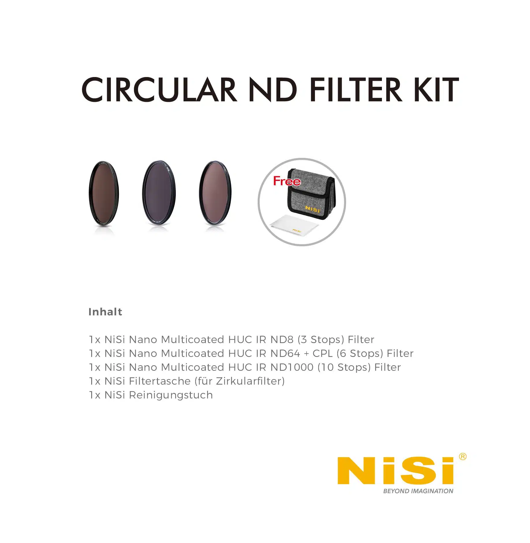 NiSi Circular ND Filter Kit Schraubfilter Graufilter Kit Inhalt