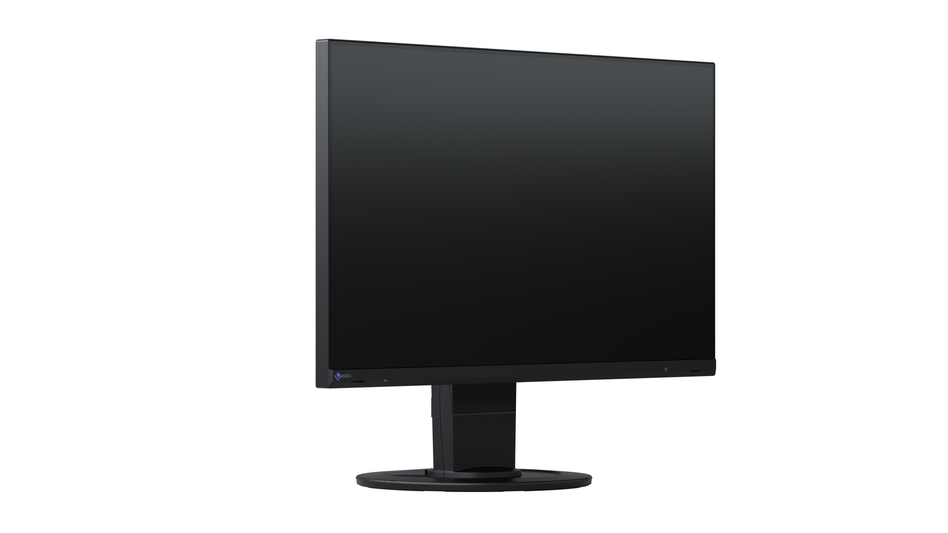 Eizo EV2460 FlexScan 24" in der Farbe Schwarz,  Vorderseite leicht nach rechts gedreht