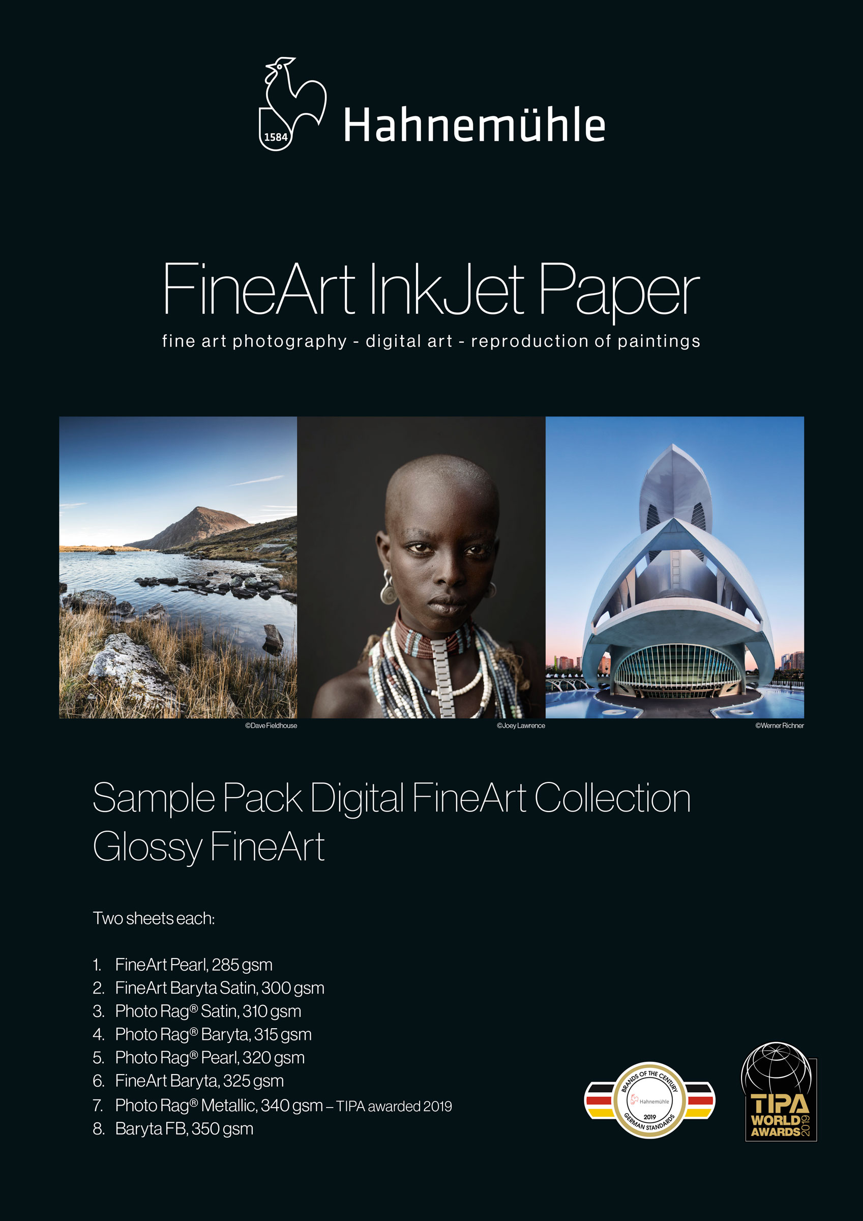 Sample Pack Glossy Fine Art A4 / 16 Blatt