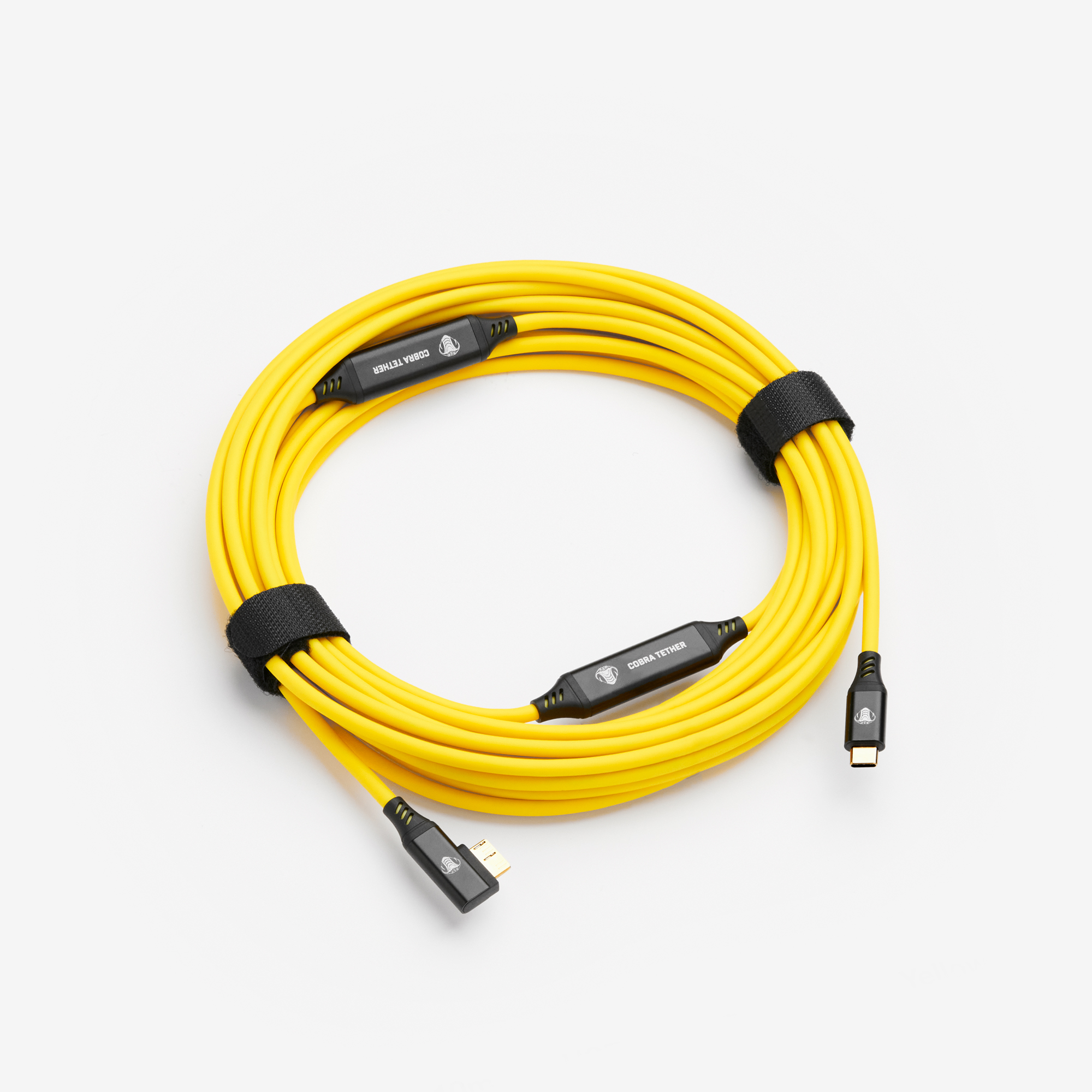 USB-3.0 Tether Kabel (10m, rechtsgewinkelter Micro-B Stecker, gelb)