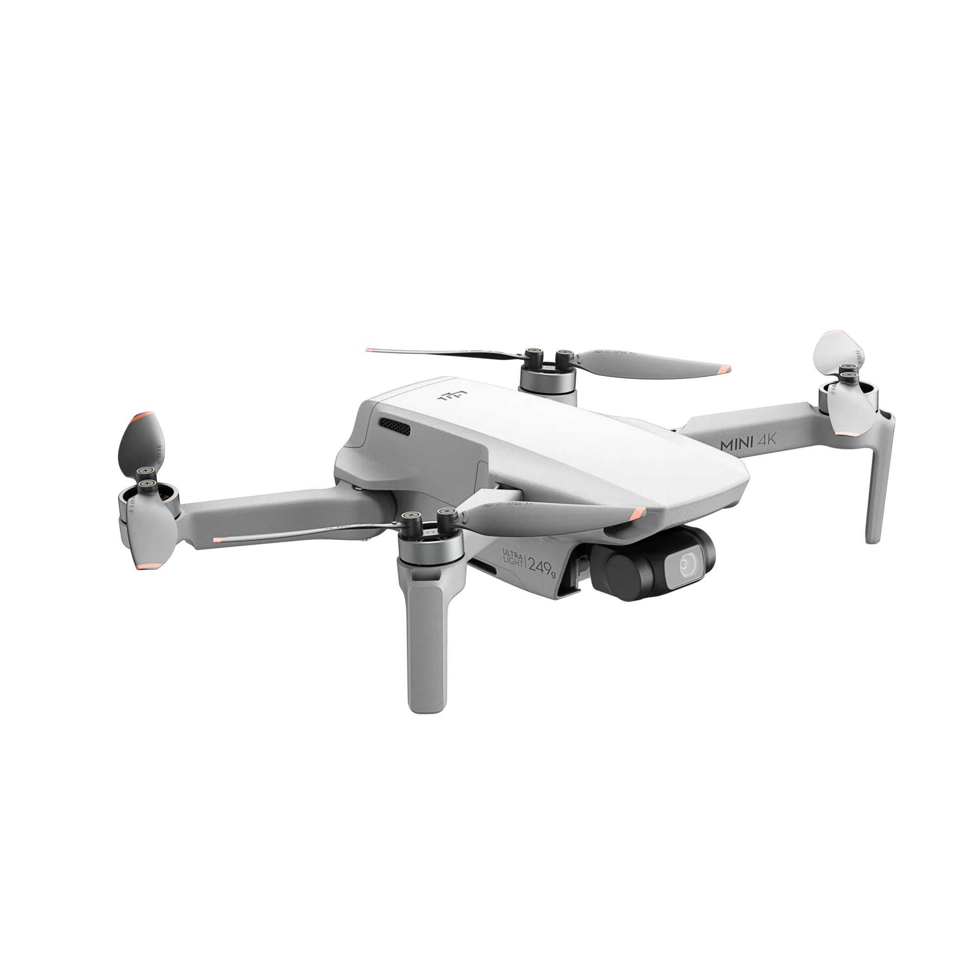 DJI Mini 4K Drohne, Ansicht von Schräg Links Oben