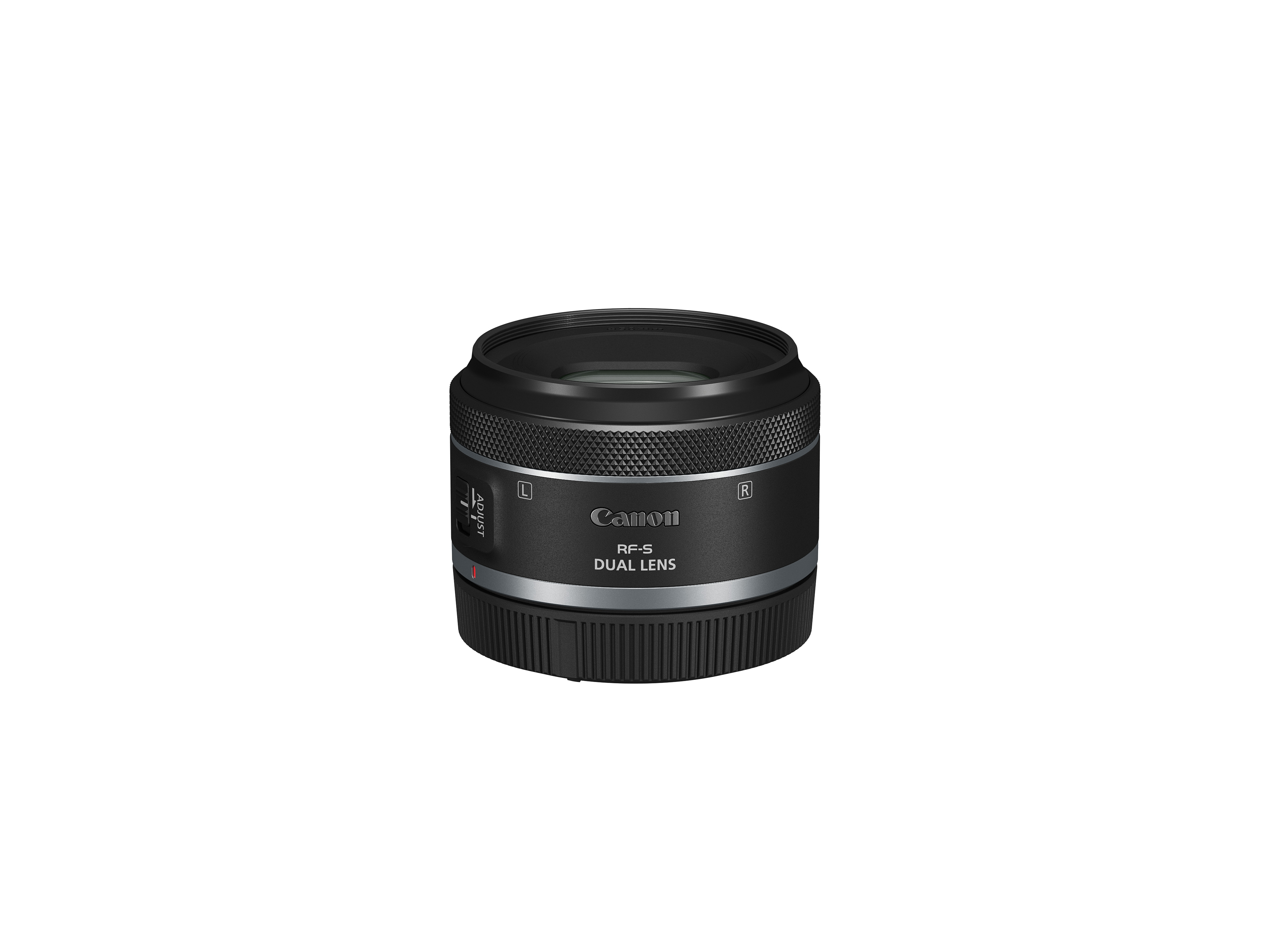 Canon RF-S 7.8mm F4.0 STM Dual Stereoscopic 3D Frontal leicht schräg