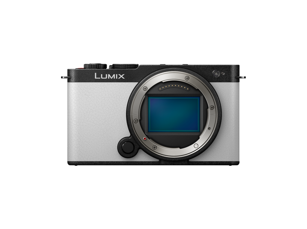 Panasonic Lumix S9 Gehäuse  in der Farbe Weiß,  Frontalansicht