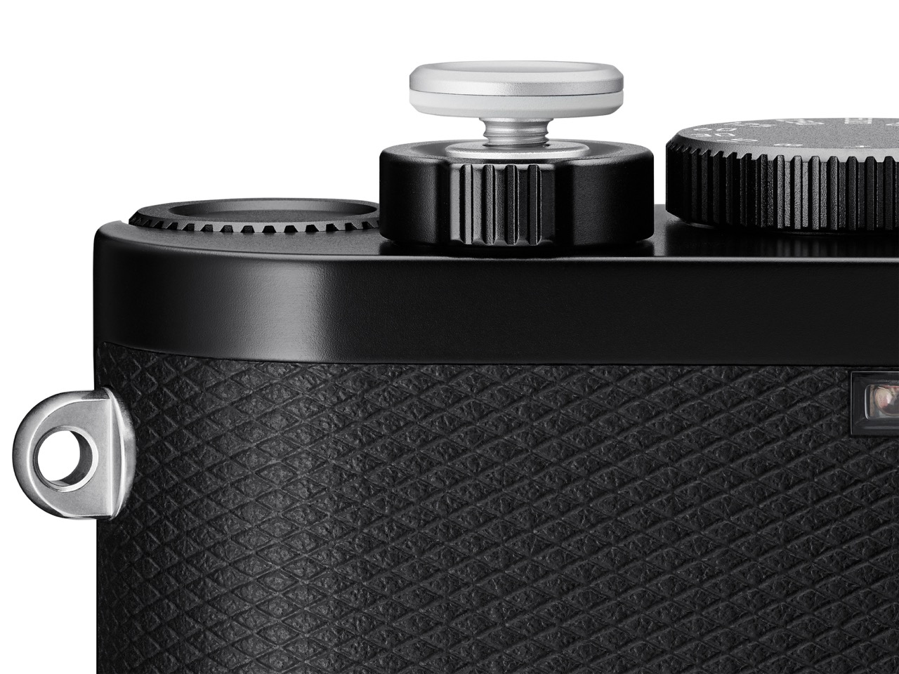Leica Soft Release Button in Silber auf Kamera
