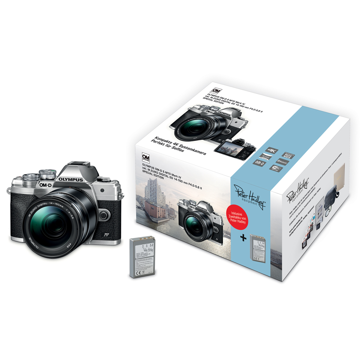 OM-D E-M10 Mark IV + 14-150 II Peter Hadley Special Edition (silber)