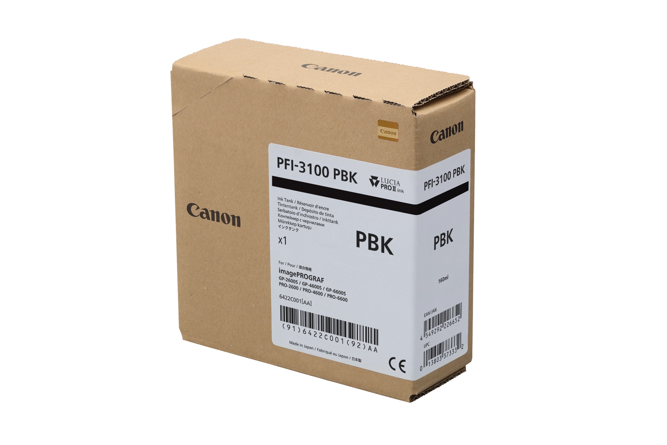 Canon PFI-3100 Tinenbehälter (160ml) Fotoschwarz