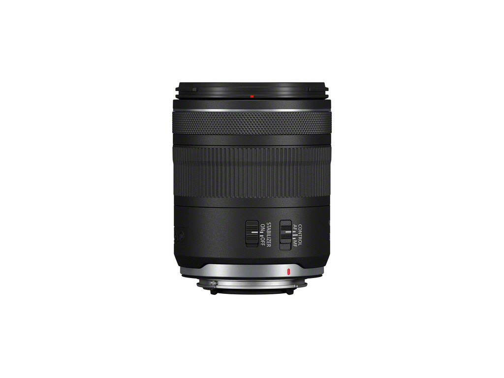 RF 28-70mm F2.8 IS STM , Frontalansicht so das die Schalter des Objektives sichtbar sind