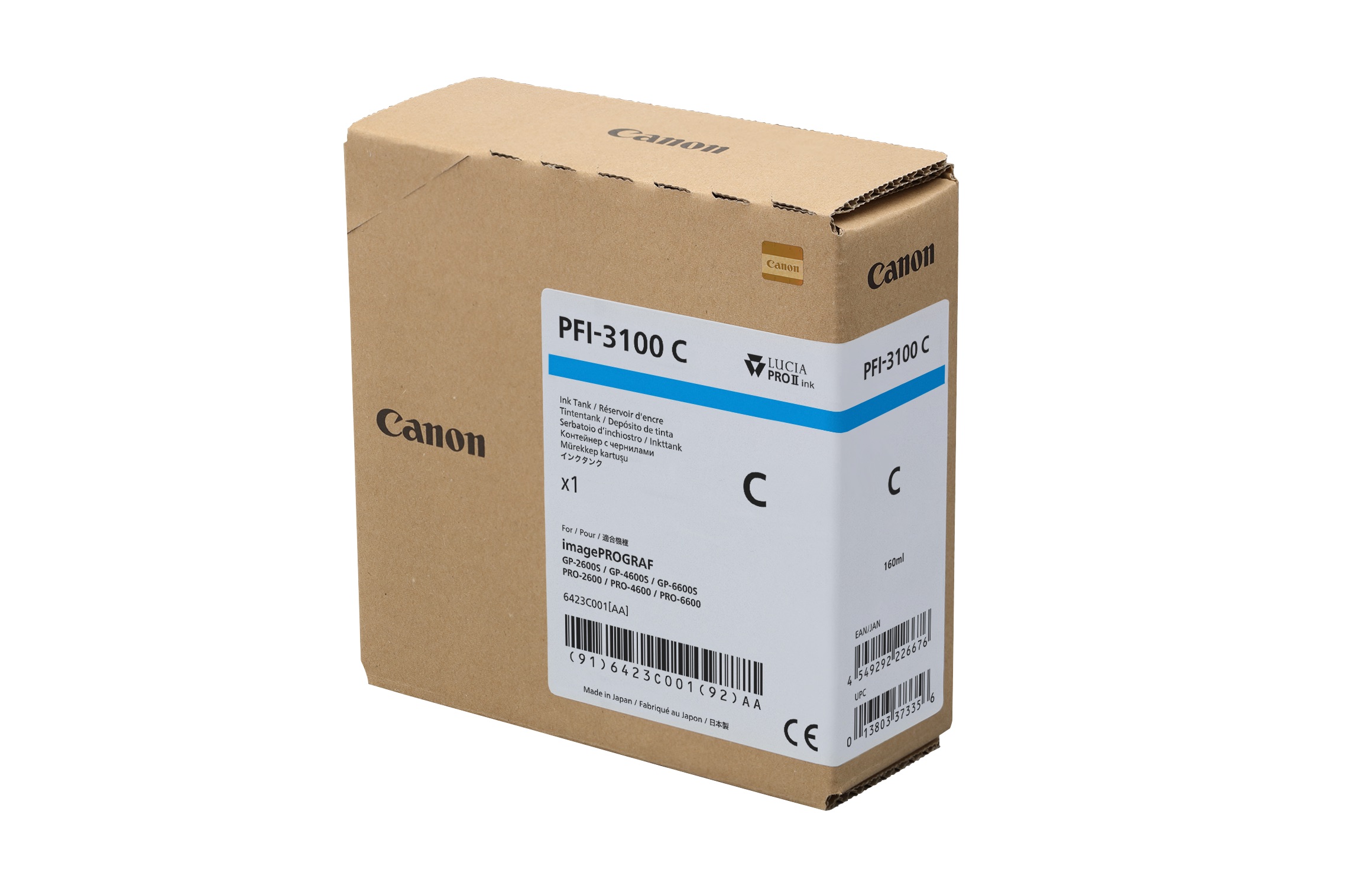 Canon PFI-3100 Tinenbehälter (160ml) Cyan