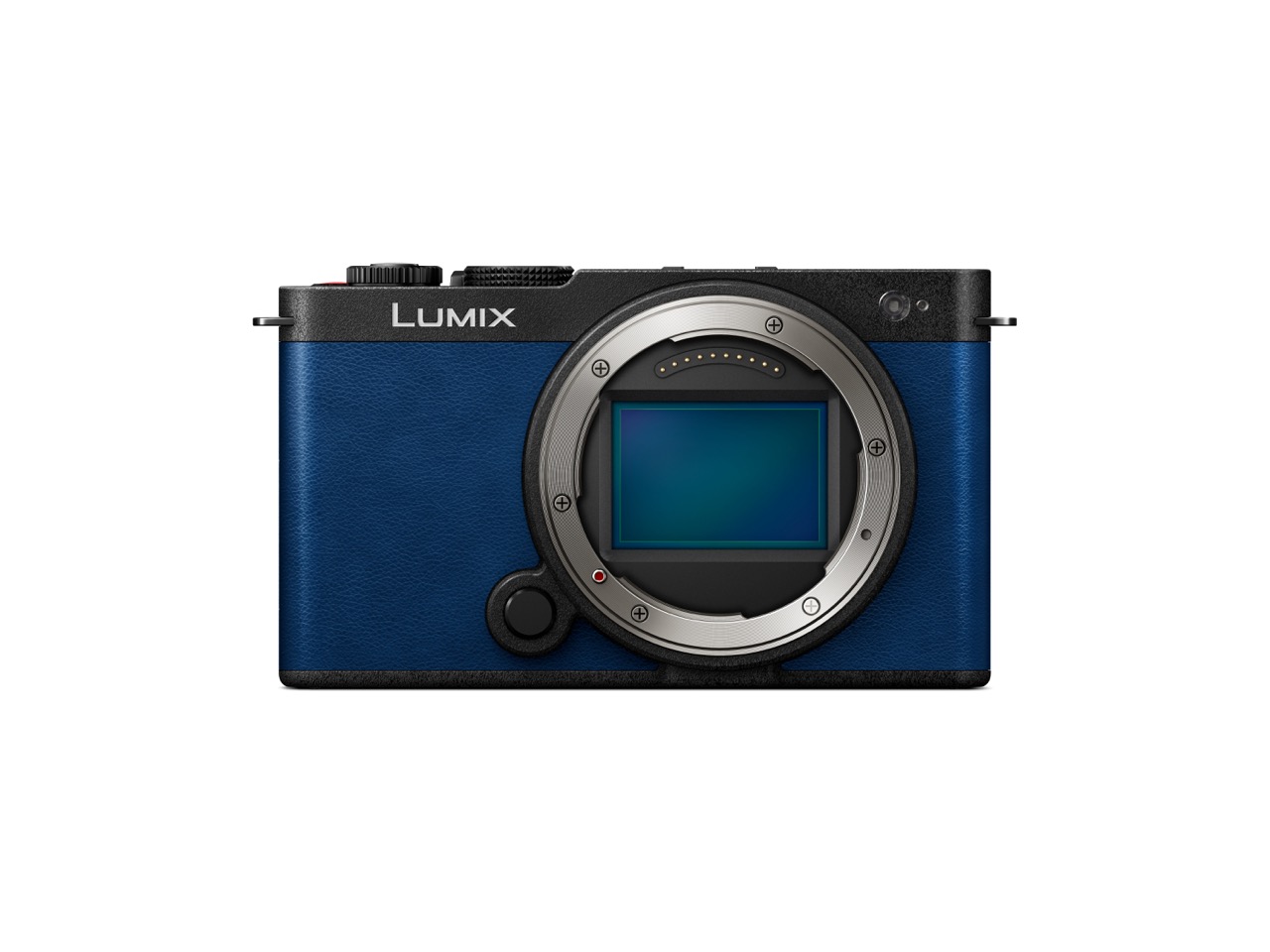 Panasonic Lumix S9 Gehäuse in der Farbe Night Blue, Ansicht Frontal leicht schräg