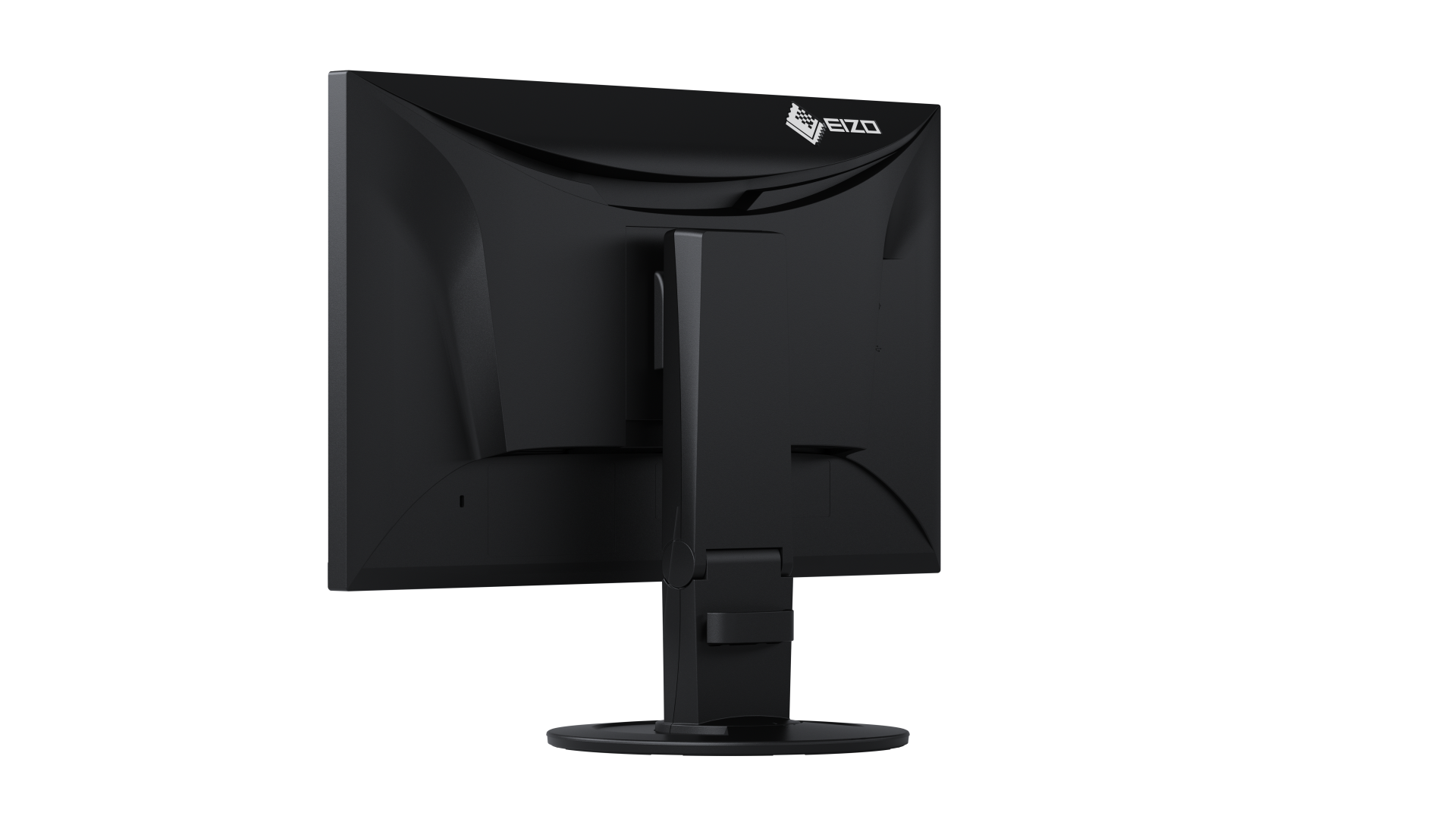 Eizo EV2460 FlexScan 24" in der Farbe Schwarz, Rückseite leicht anch links gedreht