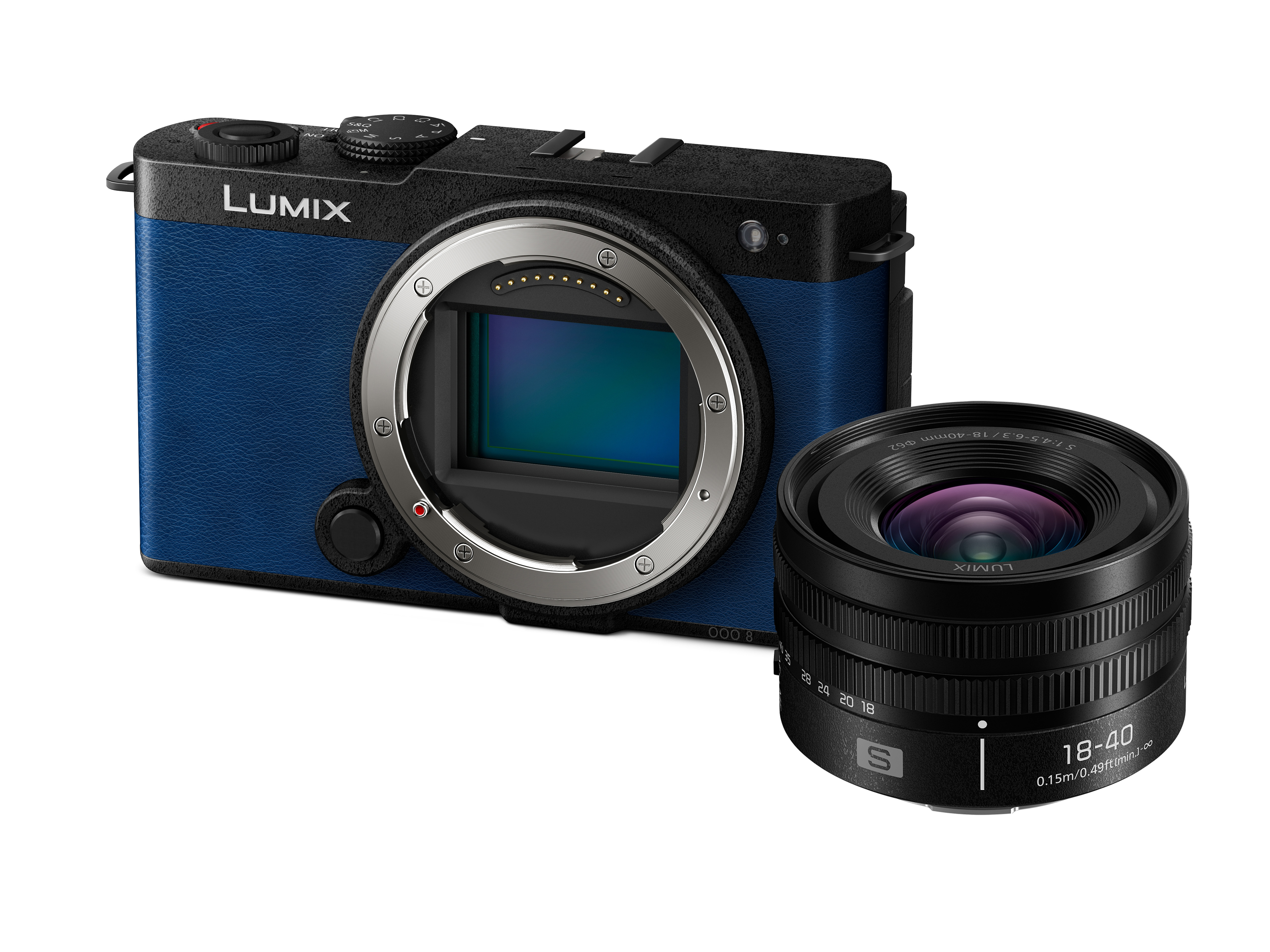 Panasonic Lumix S9 in der Farbe Night Blue mit 18-40mm Objektiv