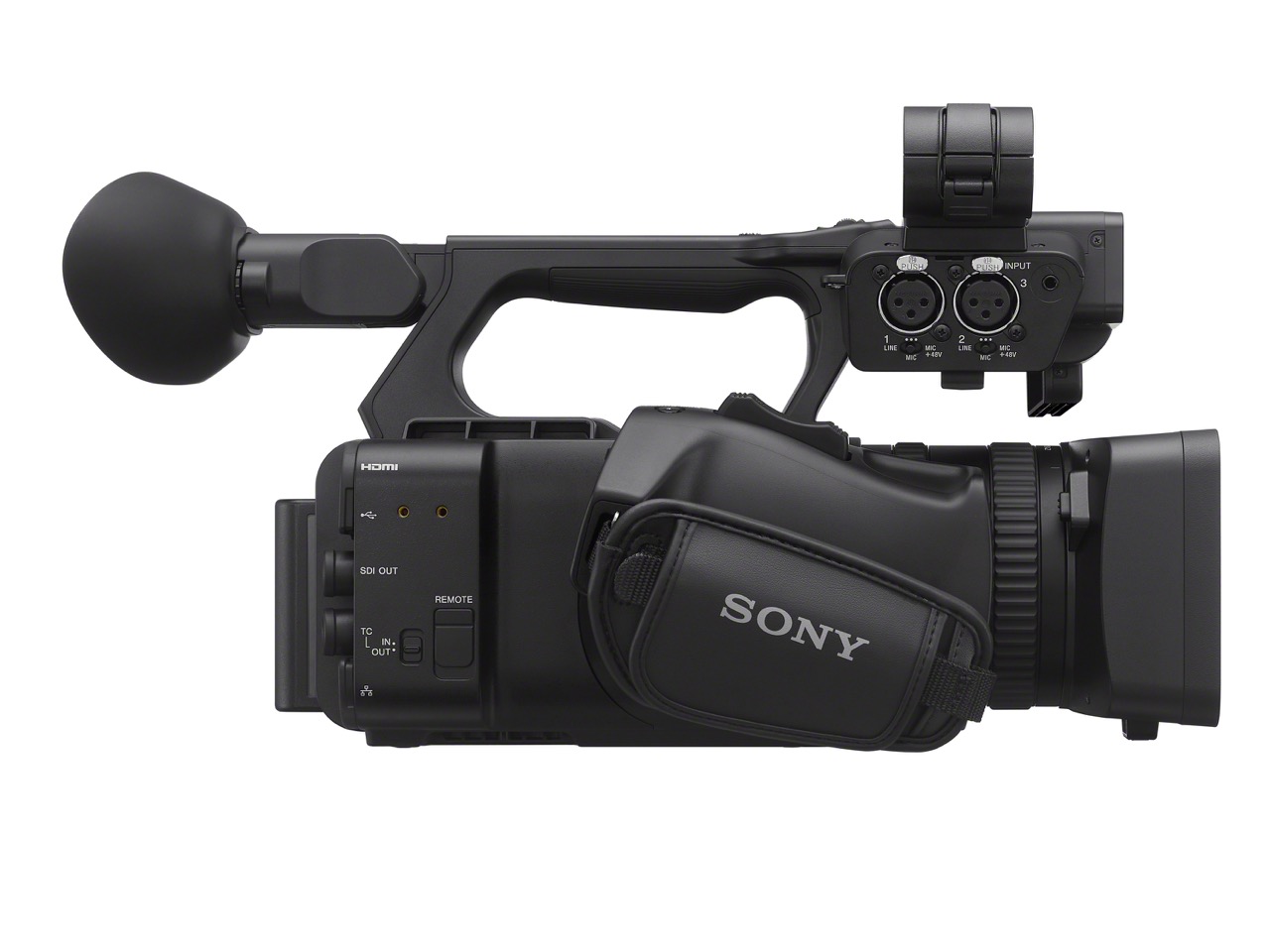 Sony PXW-Z200 Camcorder, Ansicht von rechts