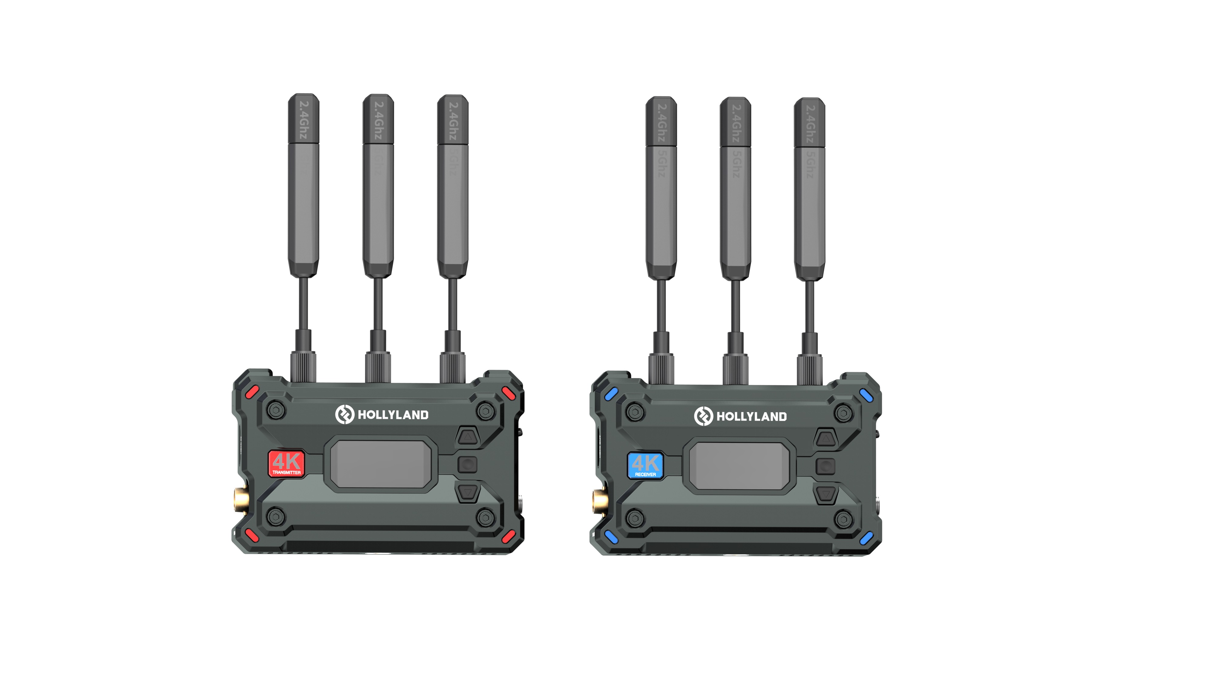 Hollyland Pyro S Wireless Transmission System Sender und Empfänger, Frontalansicht