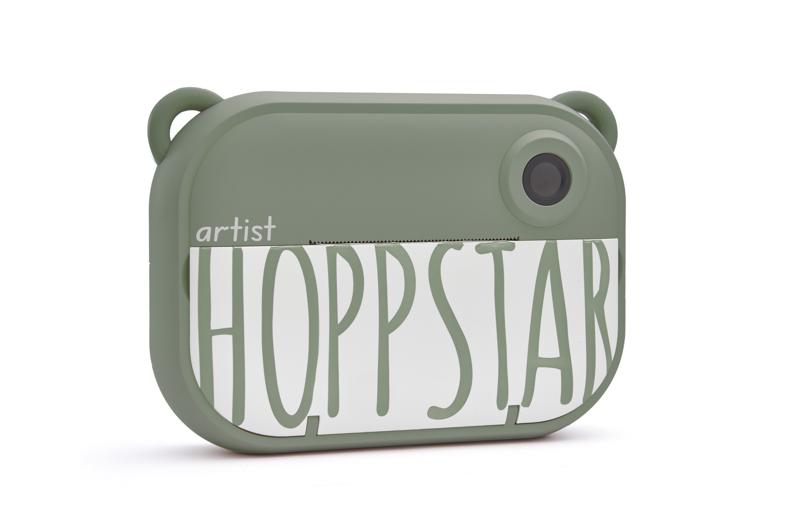 Hoppstar Artist Sofortbildkamera in der Farbe Laurel (grün), Frontalansicht leicht schräg