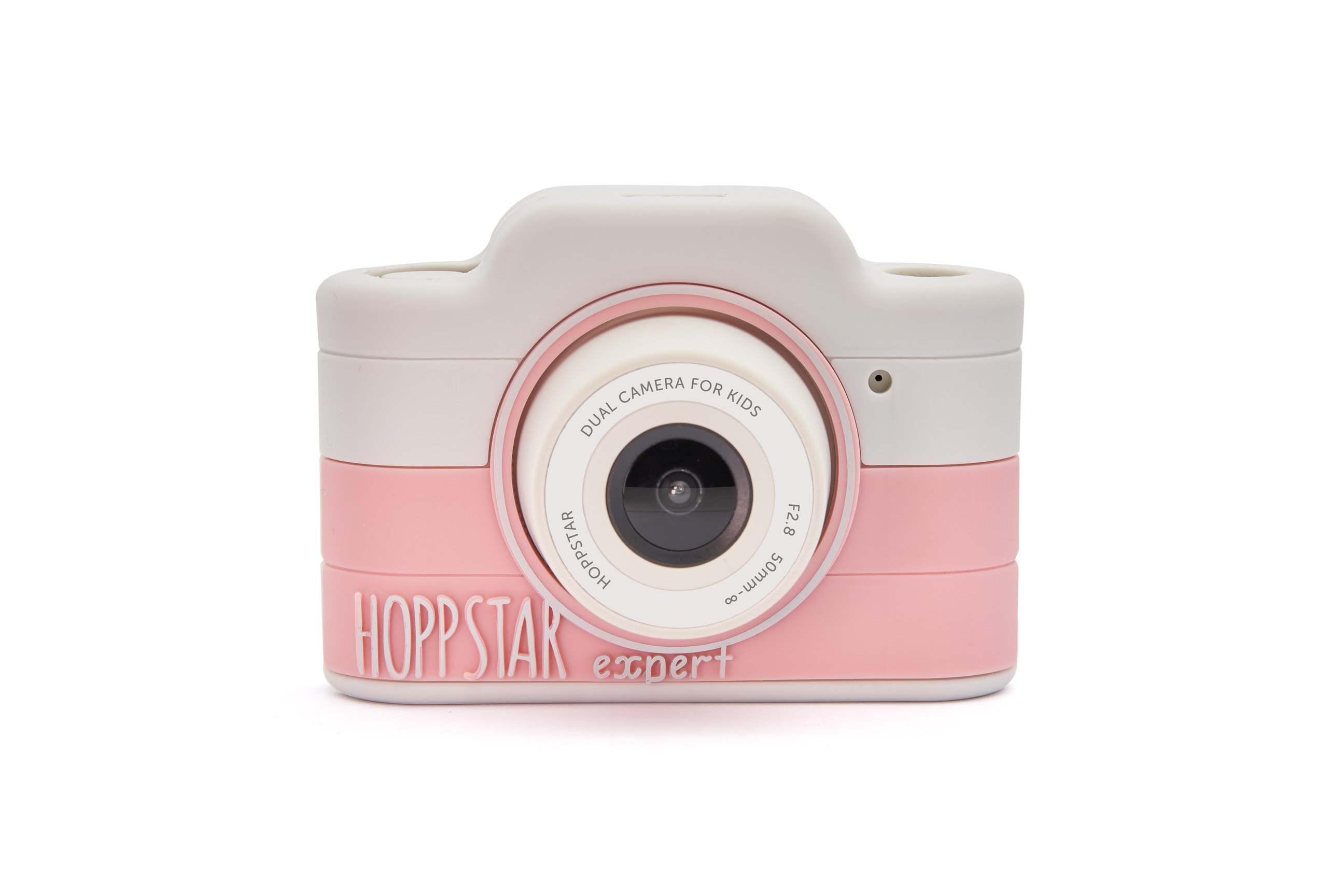 Hoppstar Expert Kamera mit Blush (rosa/weiß) Silikonhülle, Frontalansicht