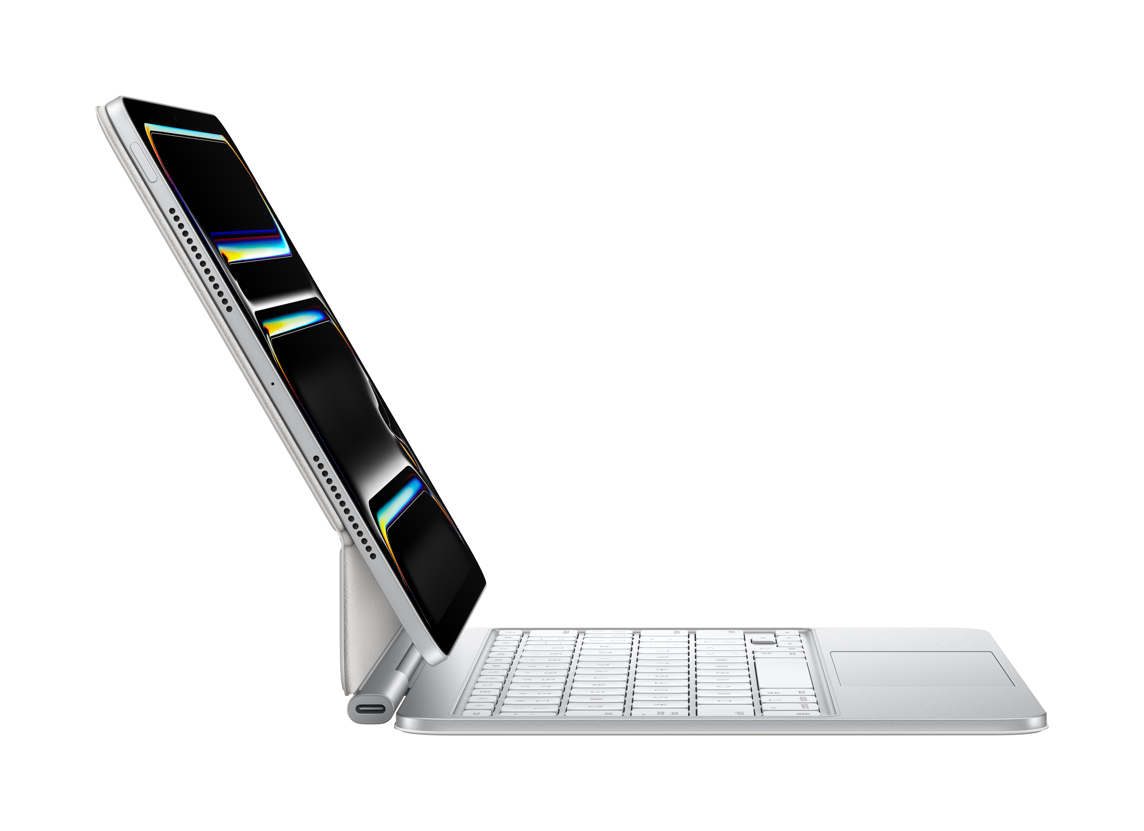 Apple Magic Keyboard für Apple iPad Pro 11" in Weiß, Ansicht von Schräg Links