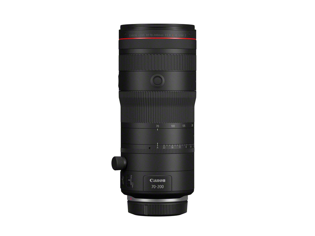 Canon RF 70-200mm F2.8L IS USM Z Objektiv in der Farbe Schwarz Stehend