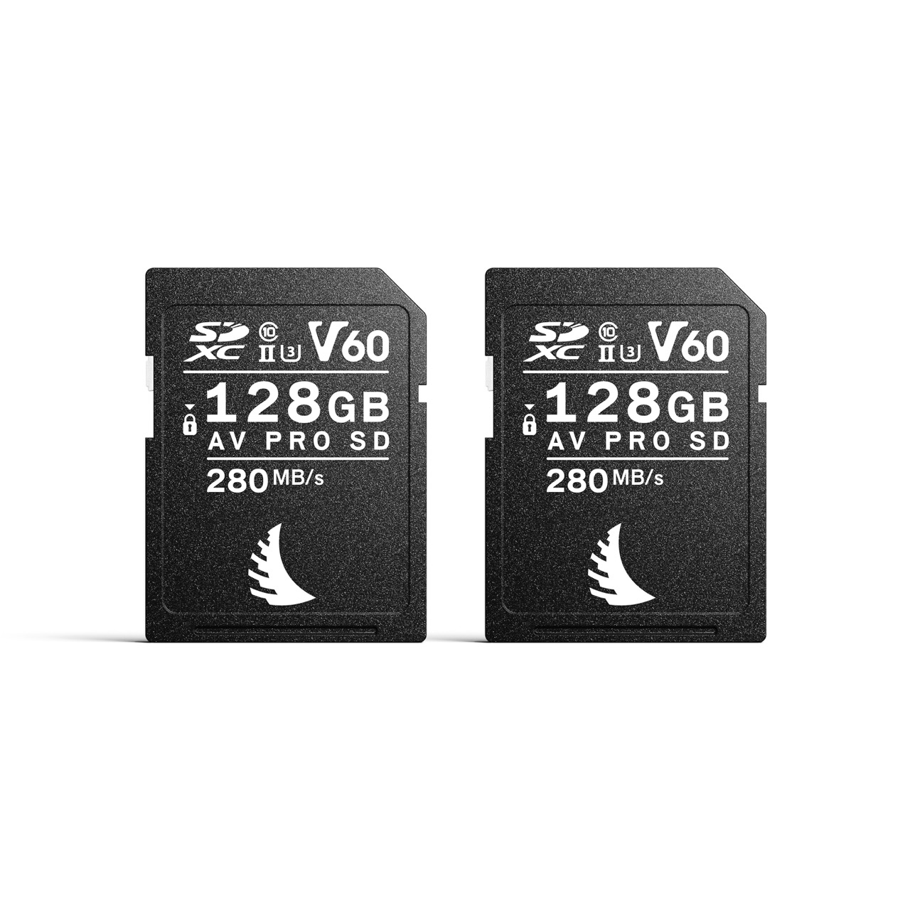 Angelbird Match Pack V60 MKII 128GB AV PRO SD Speicherkarten, 2 Karten frontal