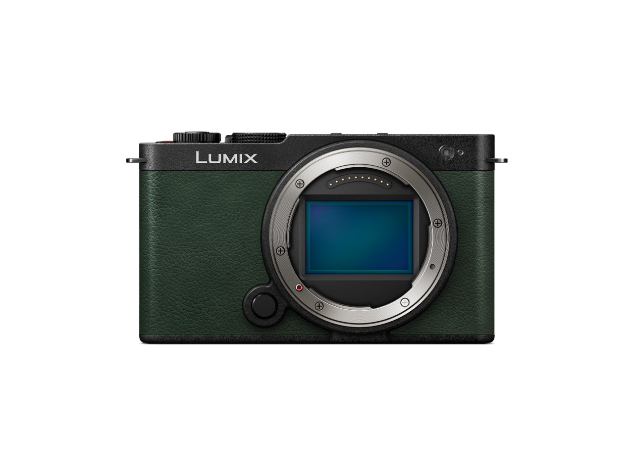 Panasonic Lumix DC-S9 Gehäuse in der Farbe Dark Olive,  Frontalansicht